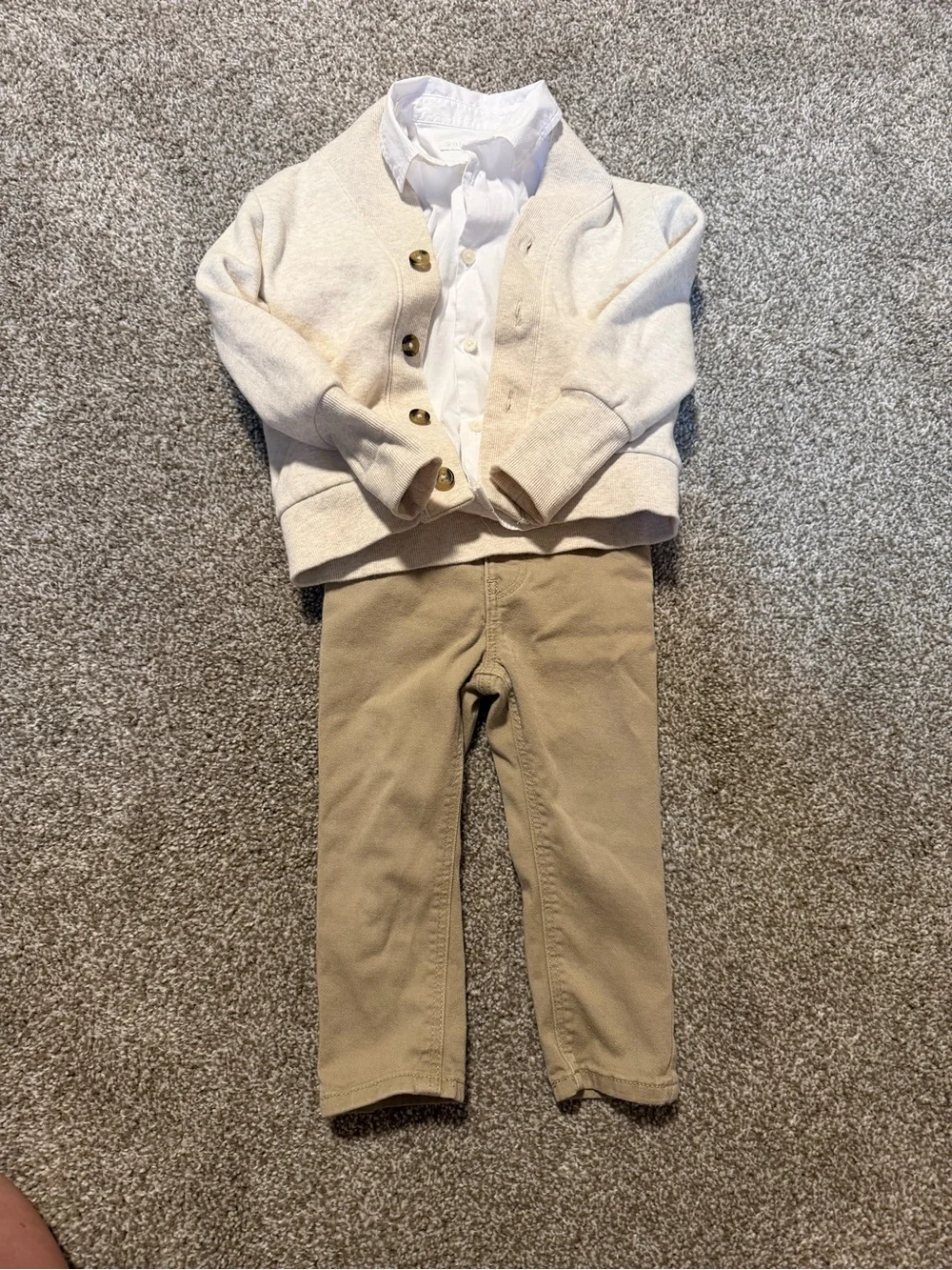 Toddler Outfit: H&M Cardigan, Zara Shirt, Old Navy Pants Size 12-24 Months